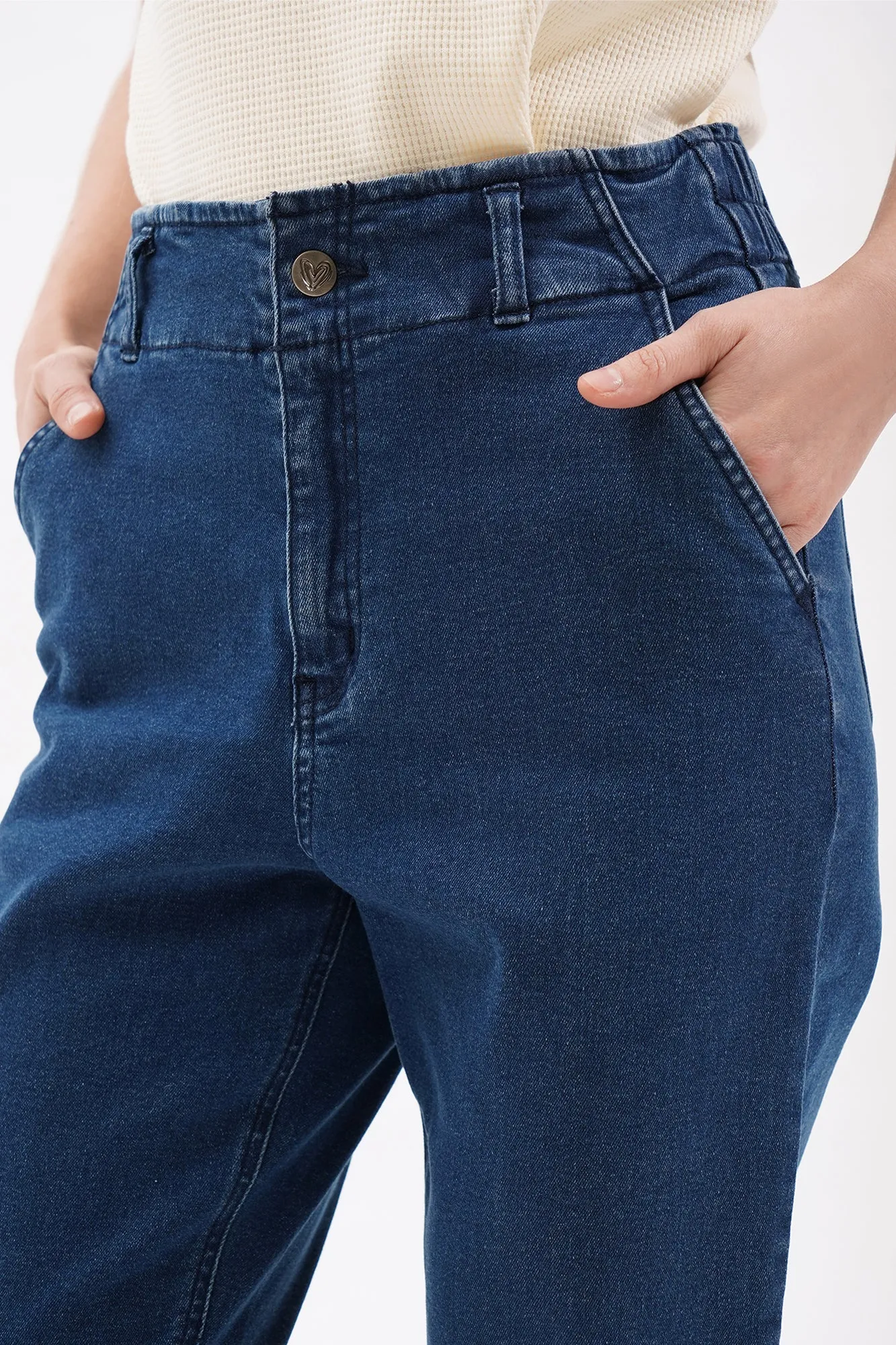 High Waisted Slim Cozy Jeans