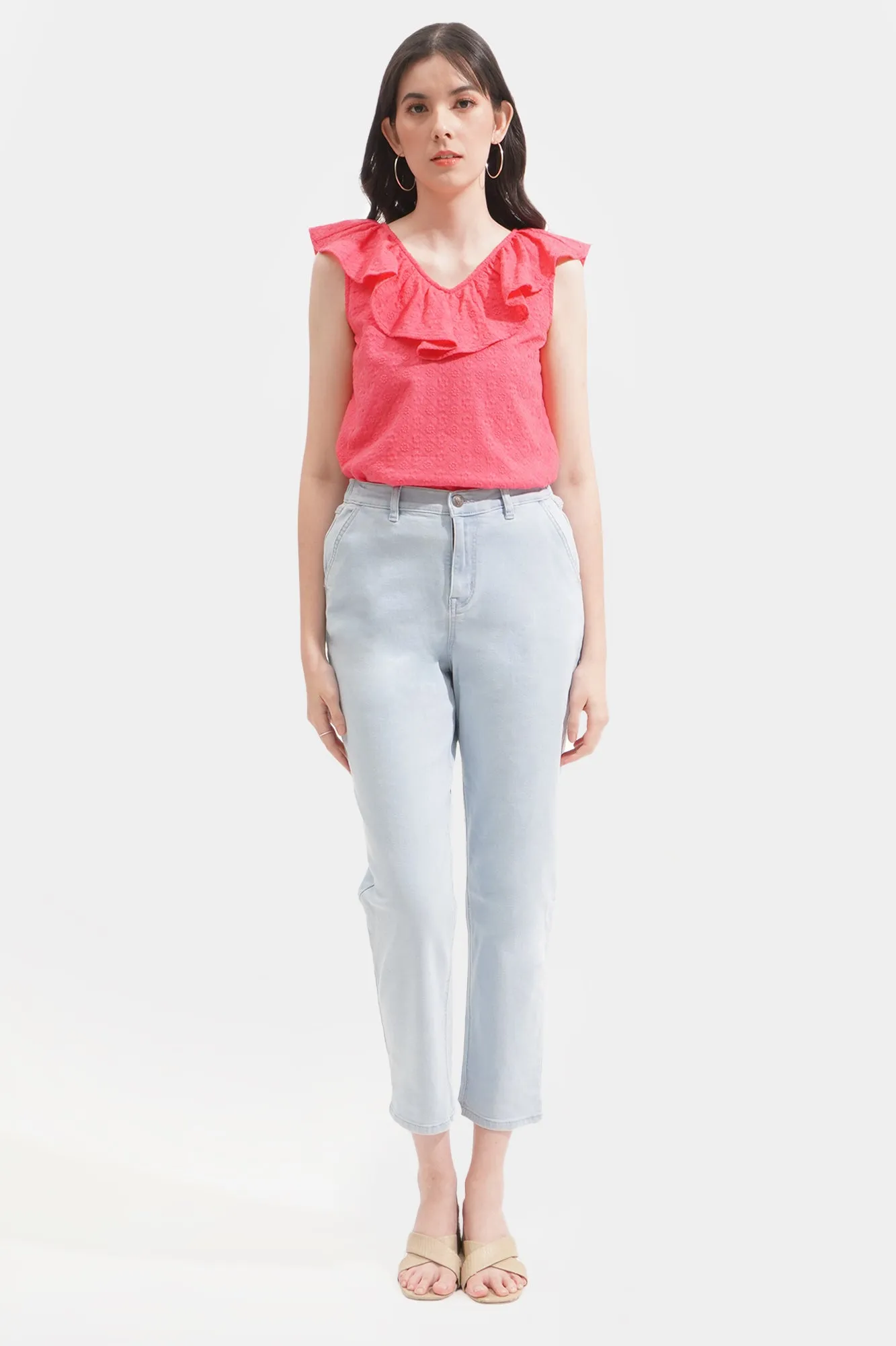 High Waisted Slim Cozy Jeans