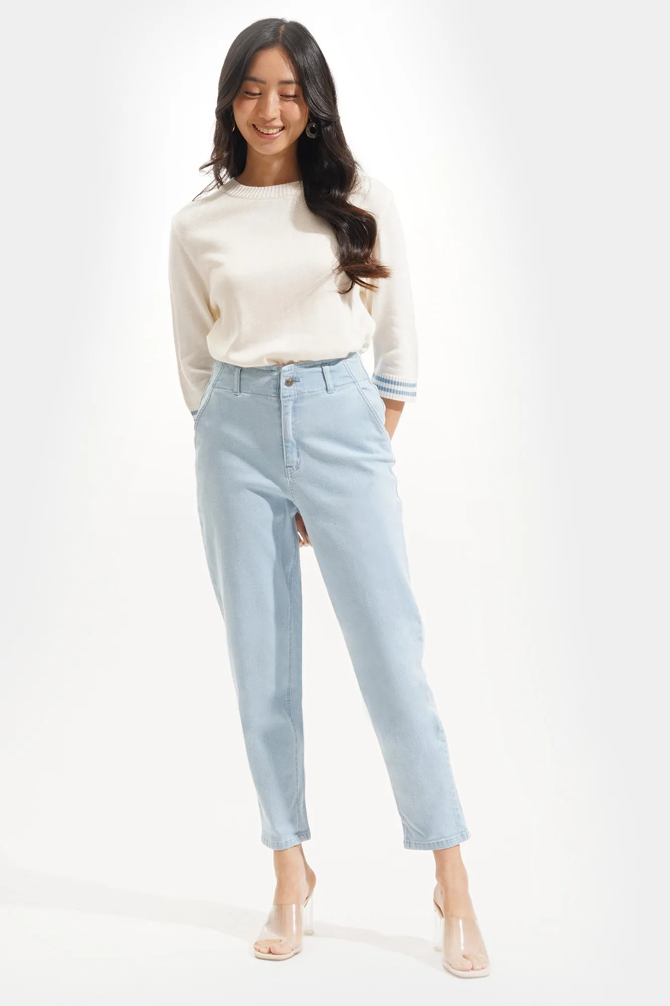High Waisted Slim Cozy Jeans