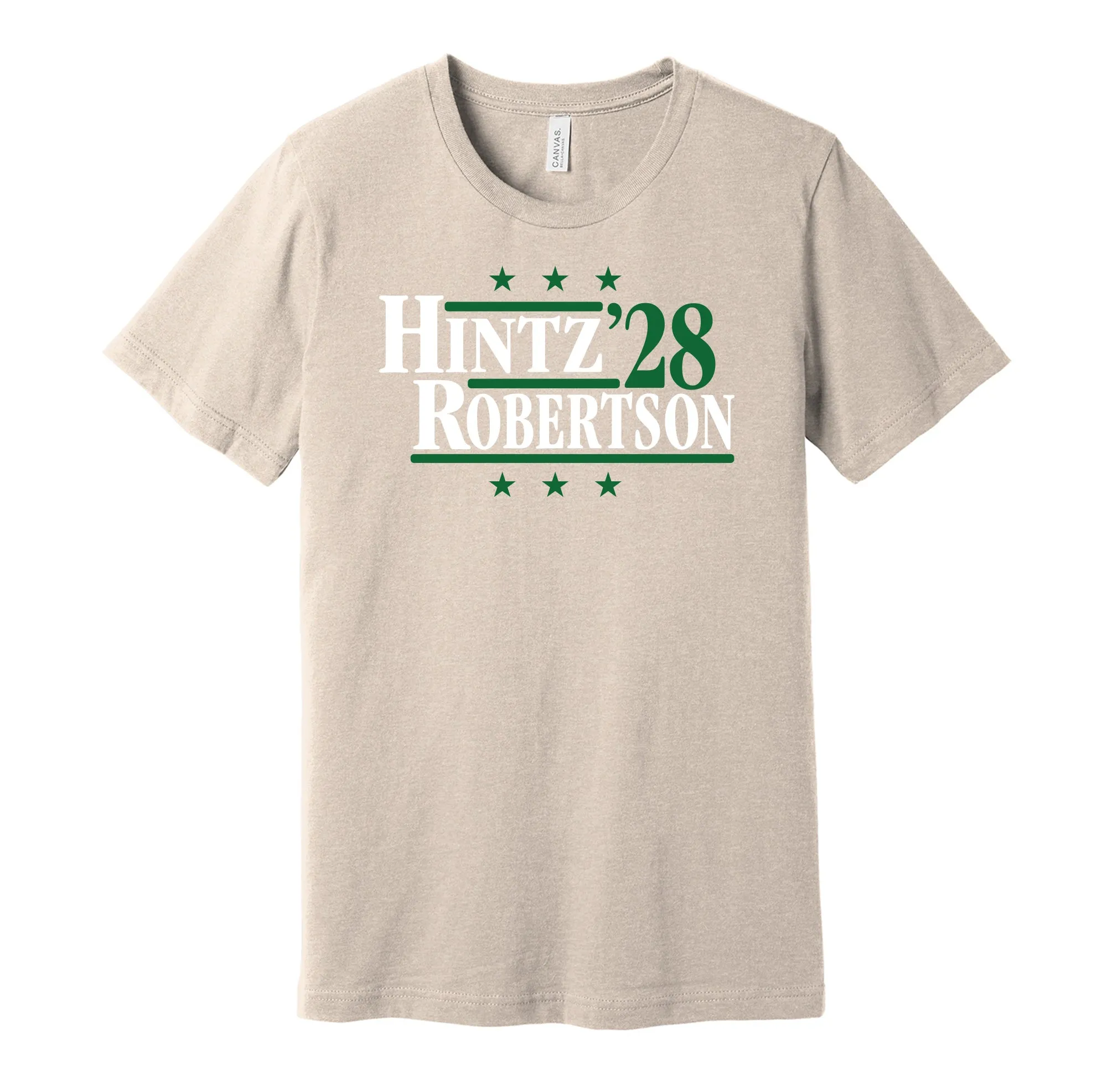 Hintz & Robertson '28 - Dallas Texas Political Campaign Parody T-Shirt - Hyper Than Hype Shirts