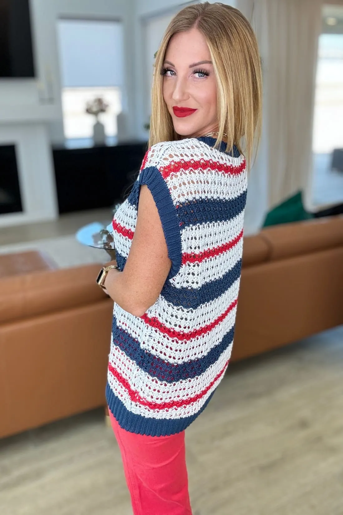 Home of the Brave Dolman Sleeve Summer Sweater