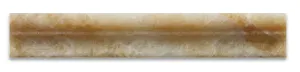 Honey Onyx Polished 2 X 12 Crown Mercer Molding Trim Liner (Box of 5 pcs.)
