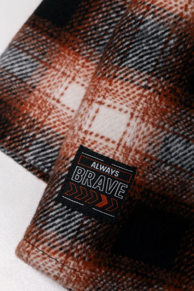 Hooded Shacket Black & Brown