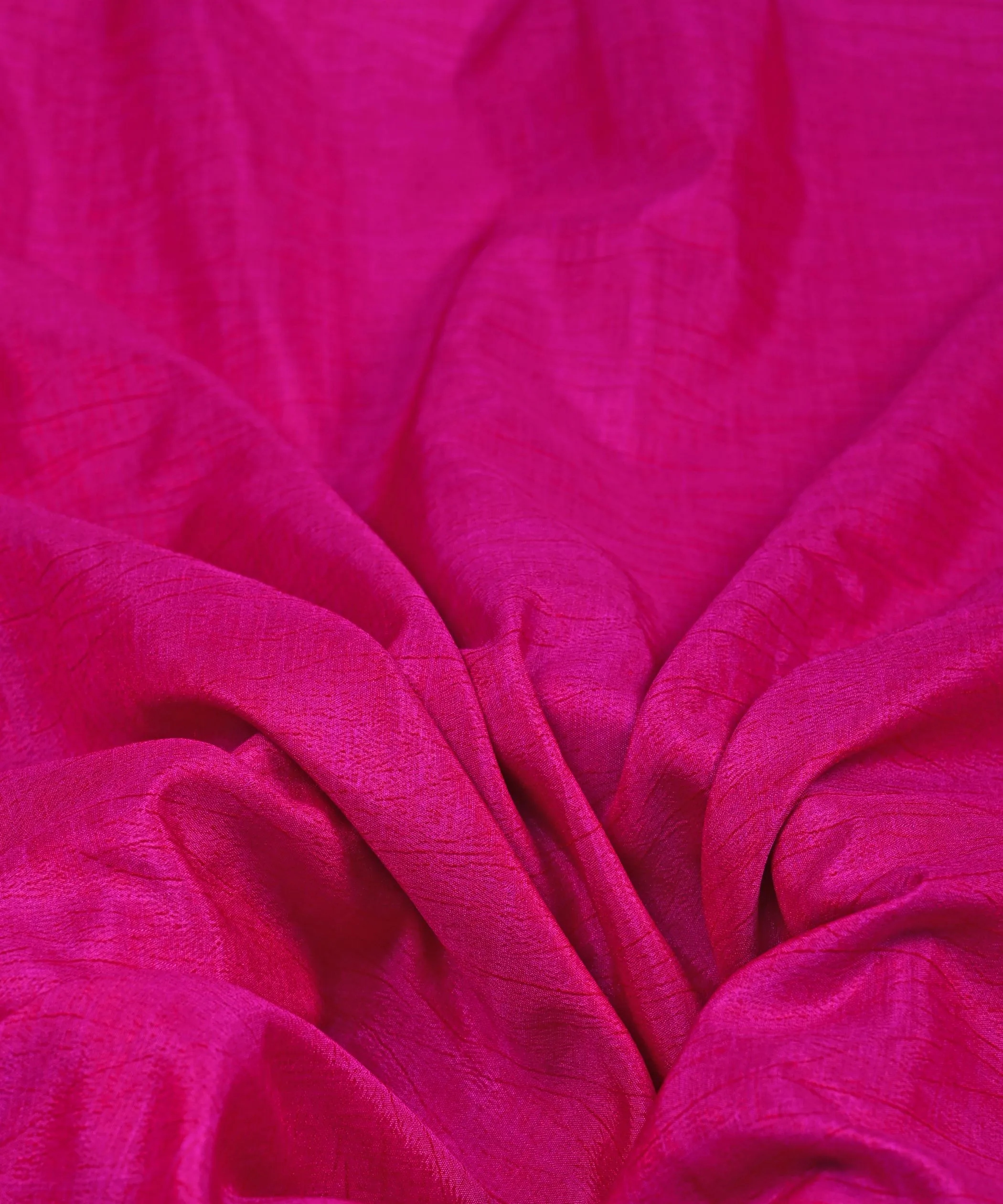 Hot Pink Textured Semi Silk Fabric