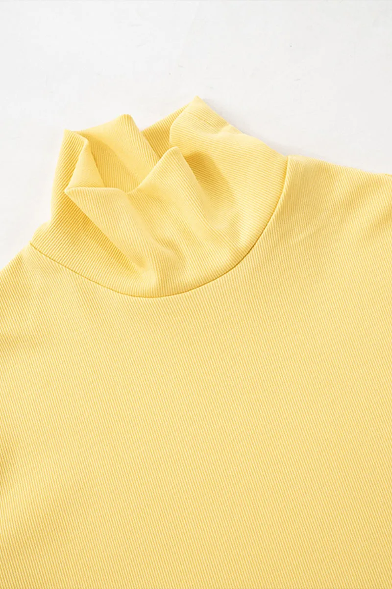 HTT1194 Fuzzy Cuff Turtleneck Top