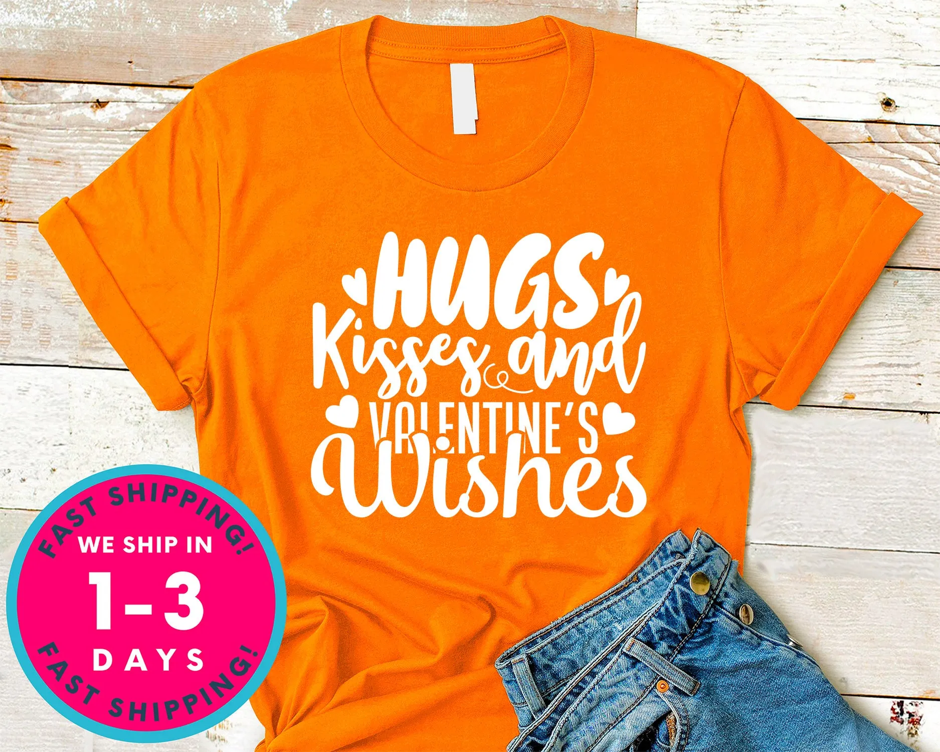 Hugs Kisses And Valentine's Wishes
