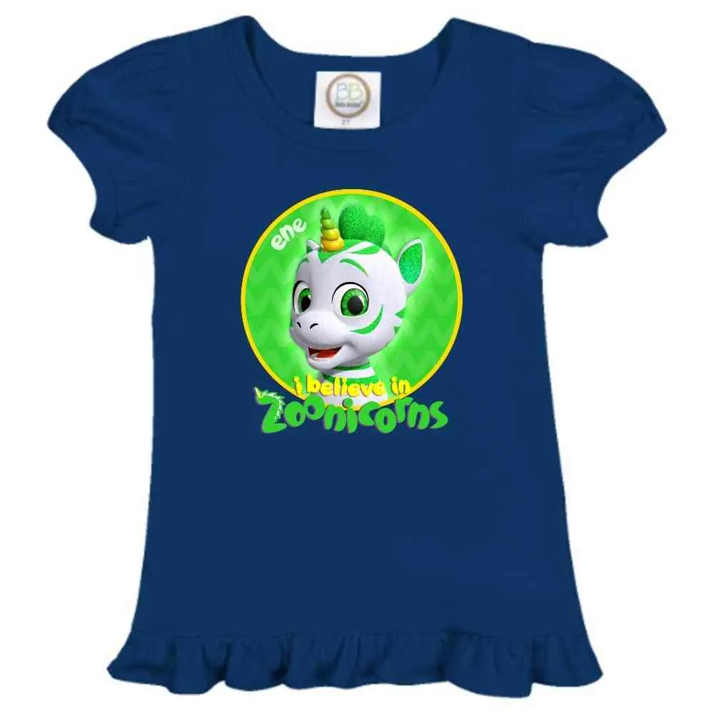 I Believe In Zoonicorns, Ene, Ruffle Girl's Tee