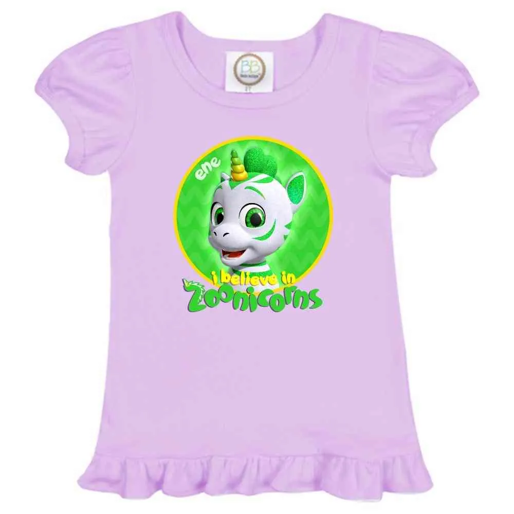 I Believe In Zoonicorns, Ene, Ruffle Girl's Tee