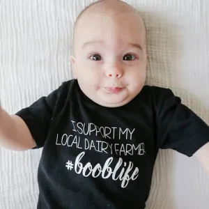 I Support My Local Dairy Farmer #booblife Bodysuit or Tee