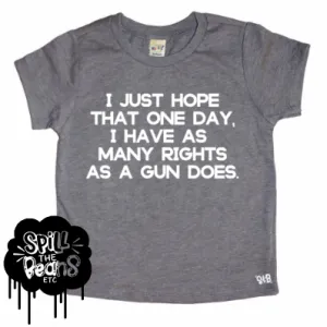 I Want Rights Women's and Kids March Tee Bodysuit or Kids Tee