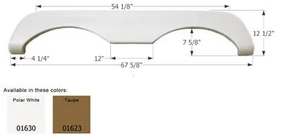 Icon 01623 Fender Skirt Various Mckenzie And Holiday Rambler Brands Including Starwood LX/ Lakota/ Medallion 67-5/8 Inch 12-1/2 Inch Taupe