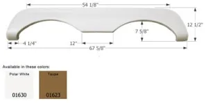 Icon 01623 Fender Skirt Various Mckenzie And Holiday Rambler Brands Including Starwood LX/ Lakota/ Medallion 67-5/8 Inch 12-1/2 Inch Taupe