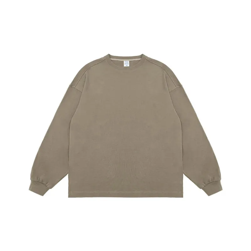 INFLATION Basic Cotton Long Sleeve T-shirts