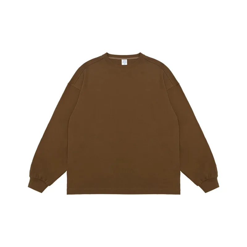 INFLATION Basic Cotton Long Sleeve T-shirts