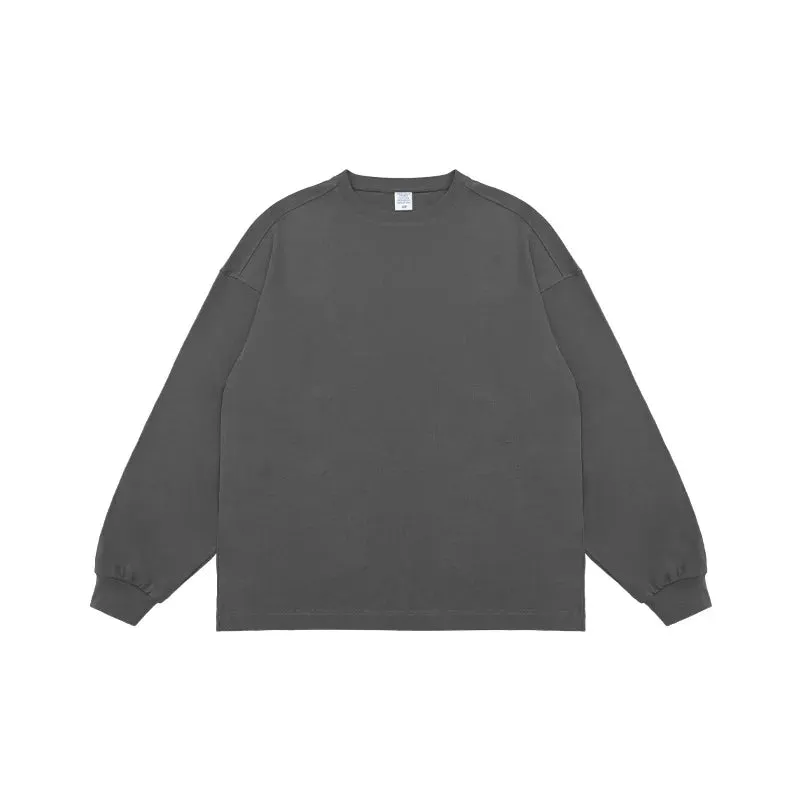 INFLATION Basic Cotton Long Sleeve T-shirts