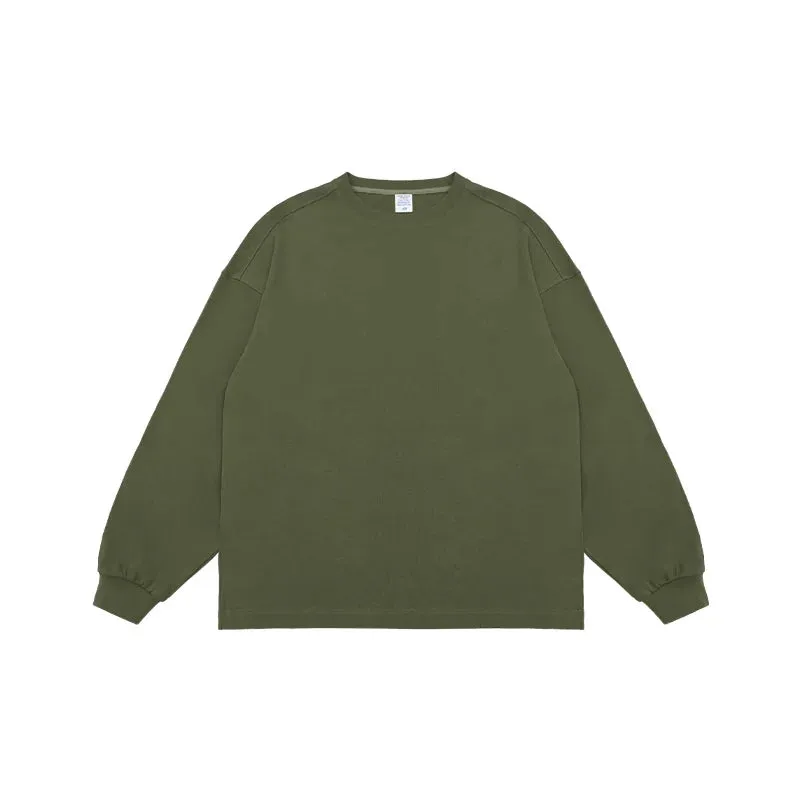 INFLATION Basic Cotton Long Sleeve T-shirts