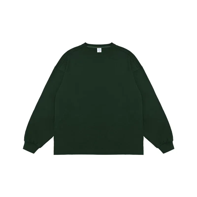 INFLATION Basic Cotton Long Sleeve T-shirts