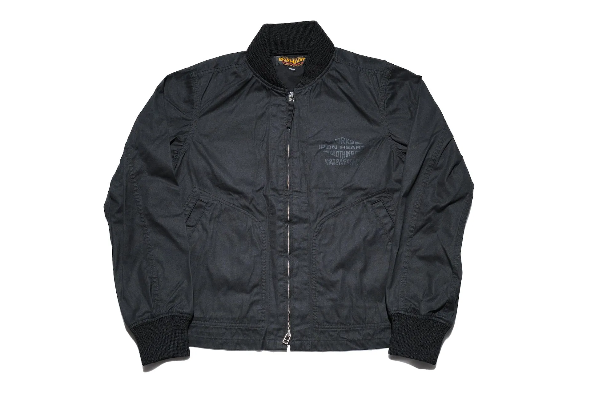 Iron Heart 7oz Rubber Wax Coated Weather Cloth Windbreaker (Black)