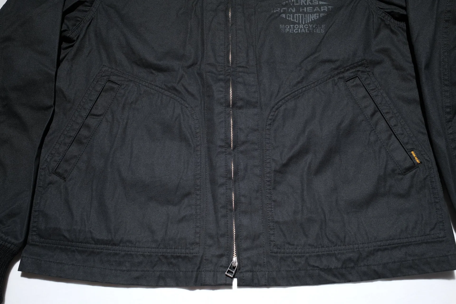 Iron Heart 7oz Rubber Wax Coated Weather Cloth Windbreaker (Black)