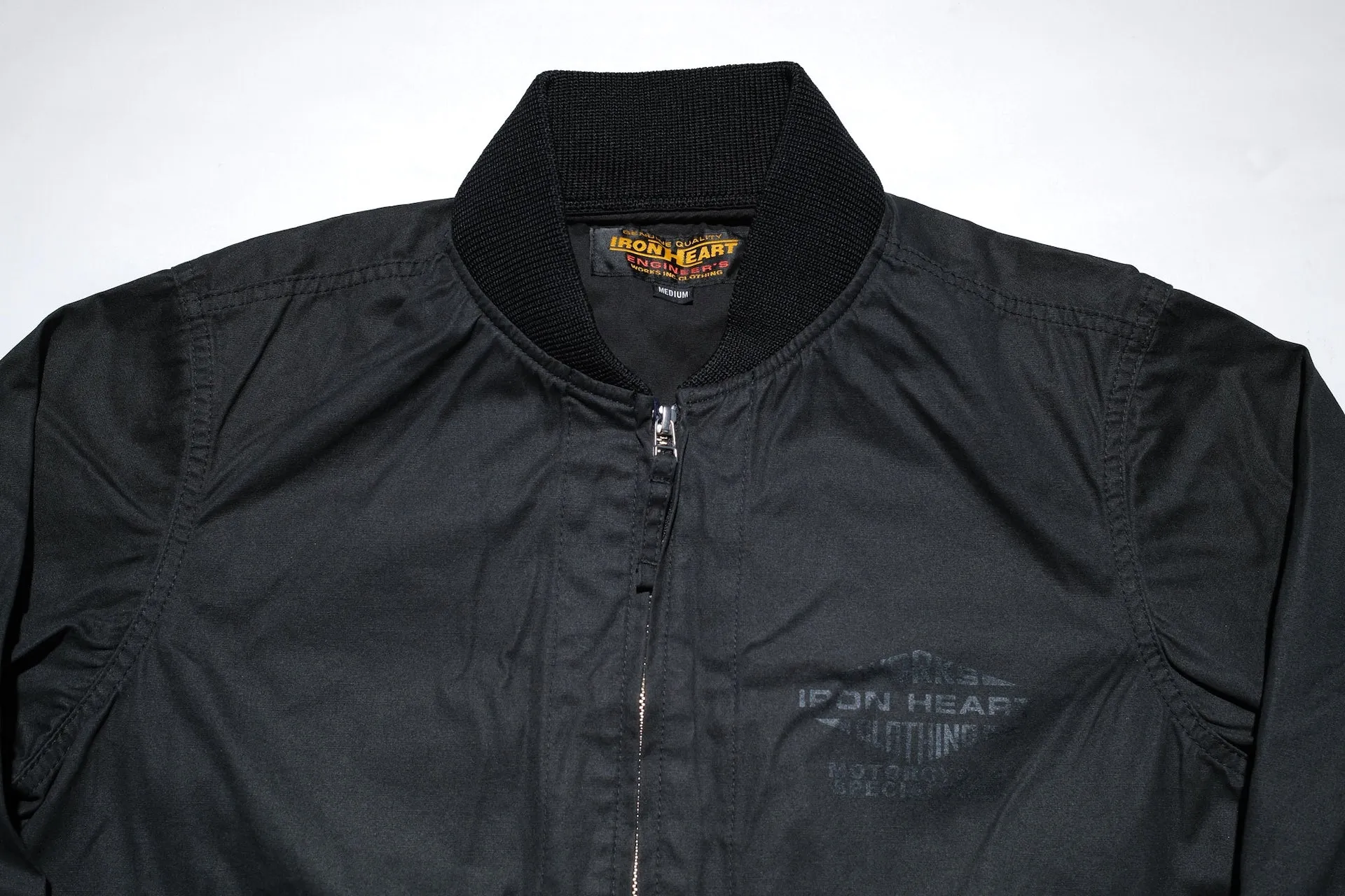 Iron Heart 7oz Rubber Wax Coated Weather Cloth Windbreaker (Black)