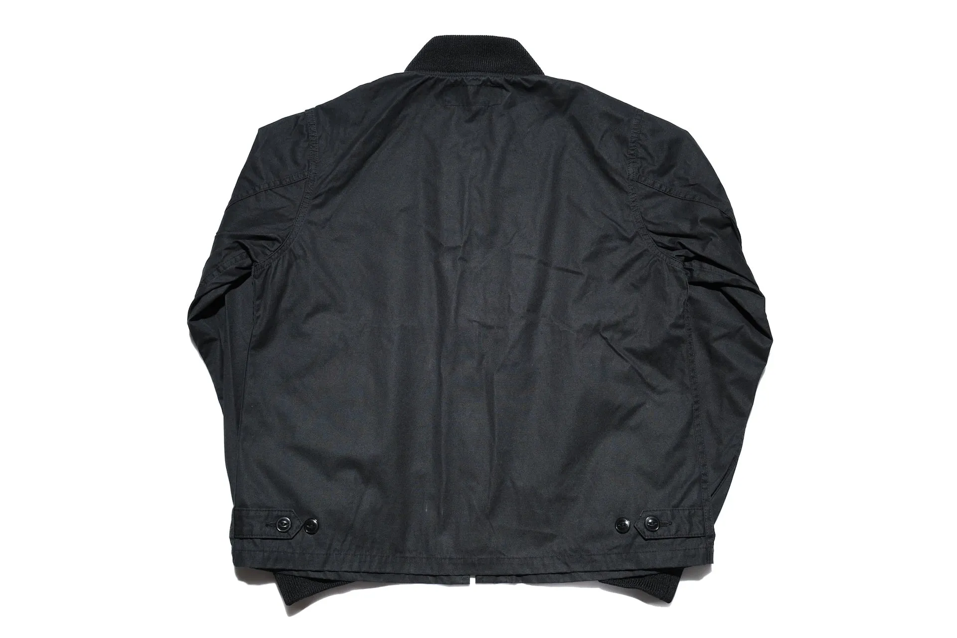Iron Heart 7oz Rubber Wax Coated Weather Cloth Windbreaker (Black)