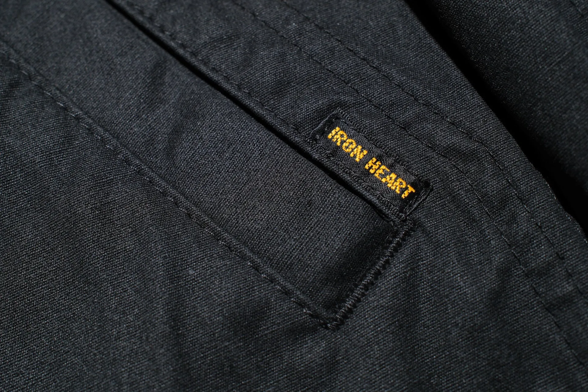 Iron Heart 7oz Rubber Wax Coated Weather Cloth Windbreaker (Black)