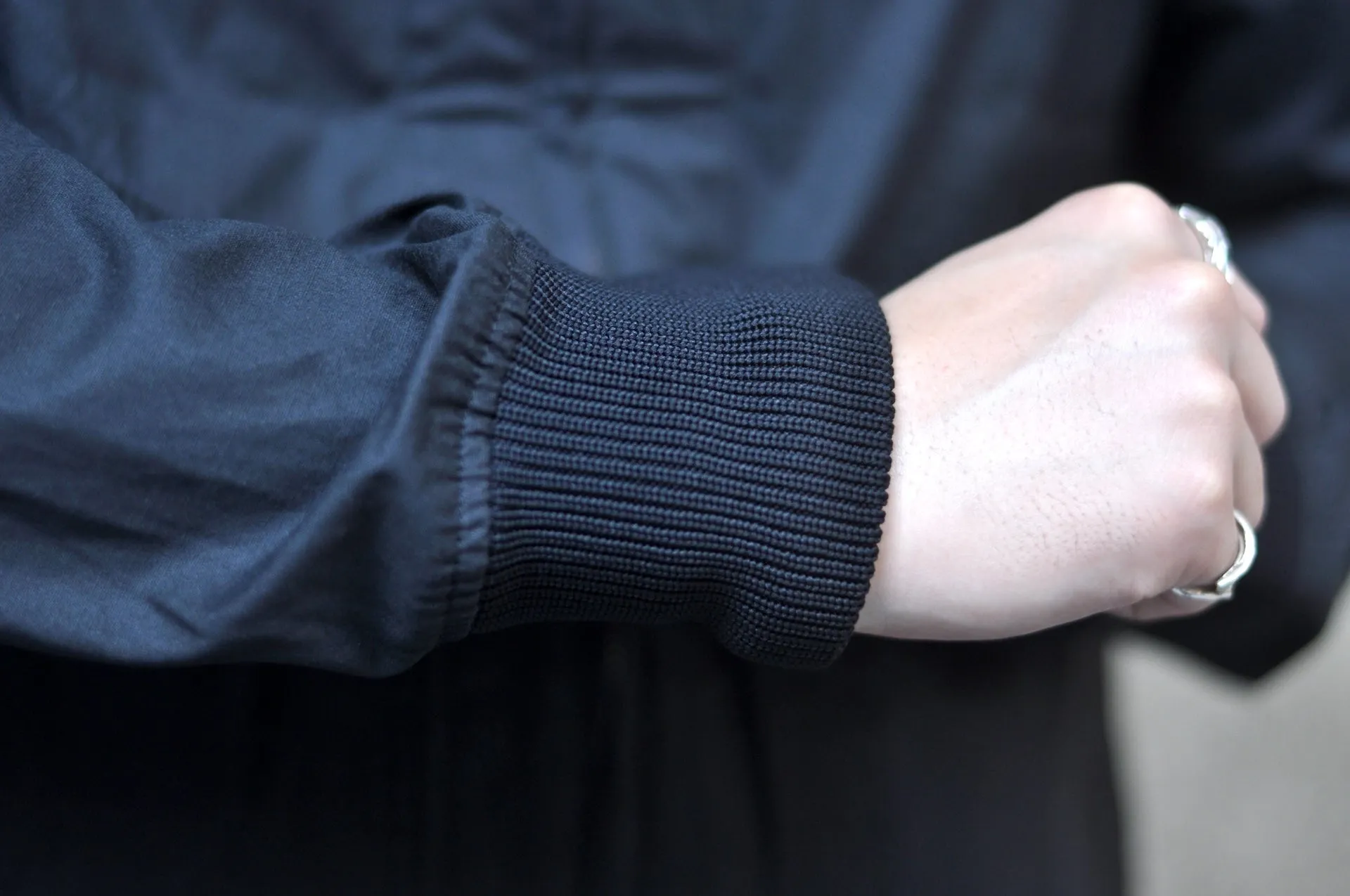 Iron Heart 7oz Rubber Wax Coated Weather Cloth Windbreaker (Black)
