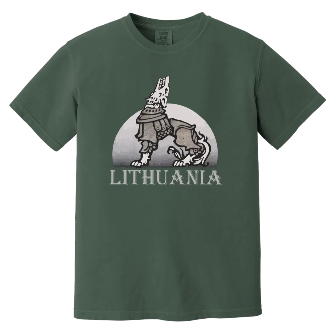 Iron Wolf Lithuania - Men/Women Unisex Soft-Washed Comfort Cotton Short Sleeve T-Shirt