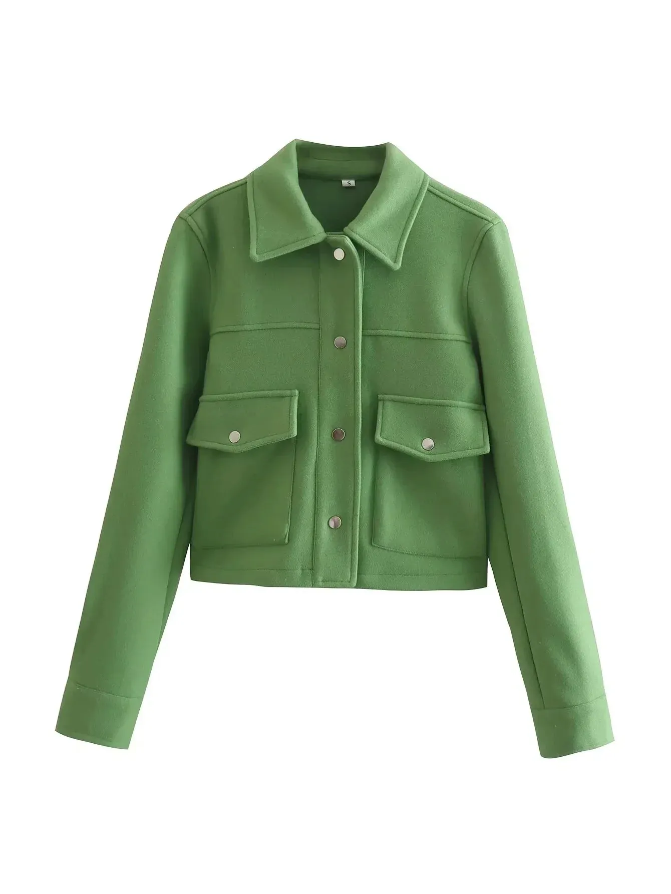 Jackets Womens Autumn Fashion Solid Front Pockets Button Long Sleeve Jacket Elegant Woman Casual Outerwear Coat