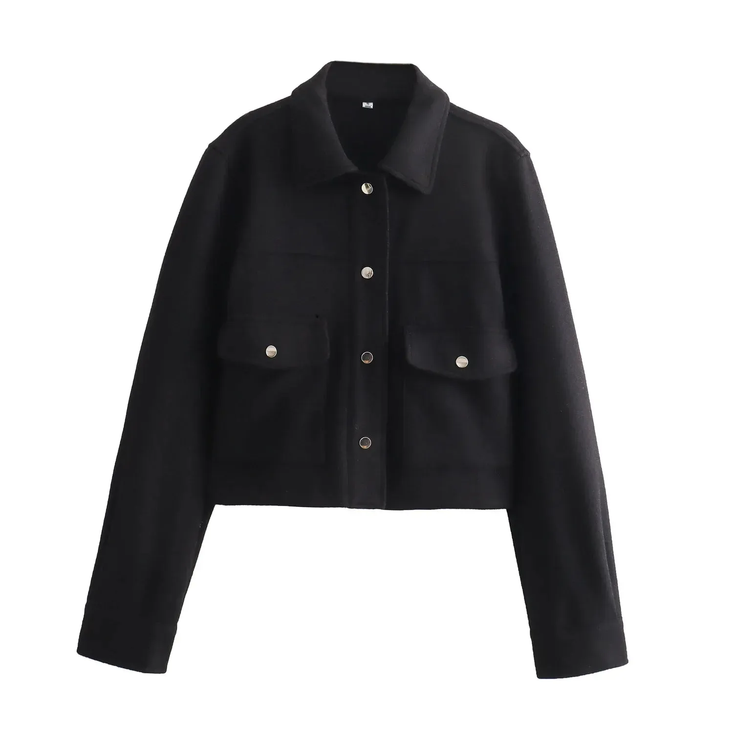 Jackets Womens Autumn Fashion Solid Front Pockets Button Long Sleeve Jacket Elegant Woman Casual Outerwear Coat