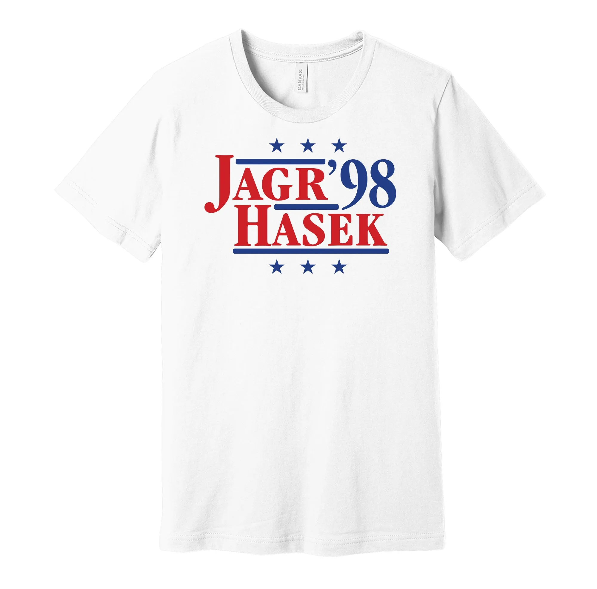Jagr & Hasek '98 - Czech Republic National Team Legends Political Campaign Parody T-Shirt - Hyper Than Hype Shirts