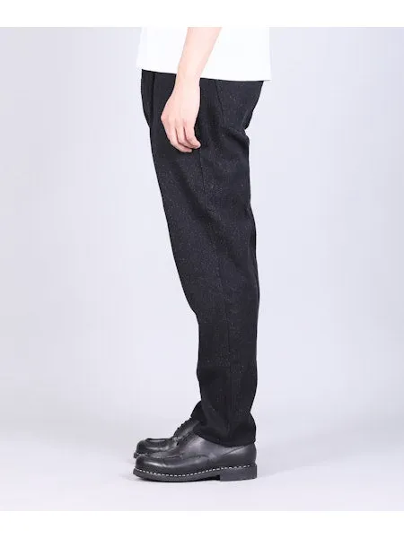 Japan blue JBJE1525 Sashiko wide tapered 5P Trouser - 11oz Black Sashiko