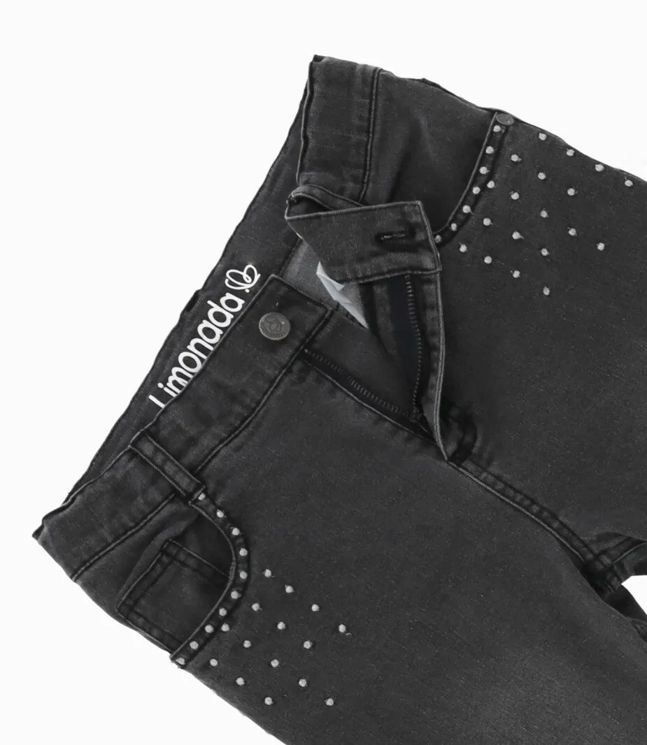 Jeans niña con flecos