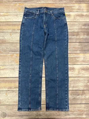 Jeans Straight By Gap In Blue Denim, Size: 12