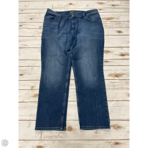 Jeans Straight By Lee In Blue Denim, Size: 18