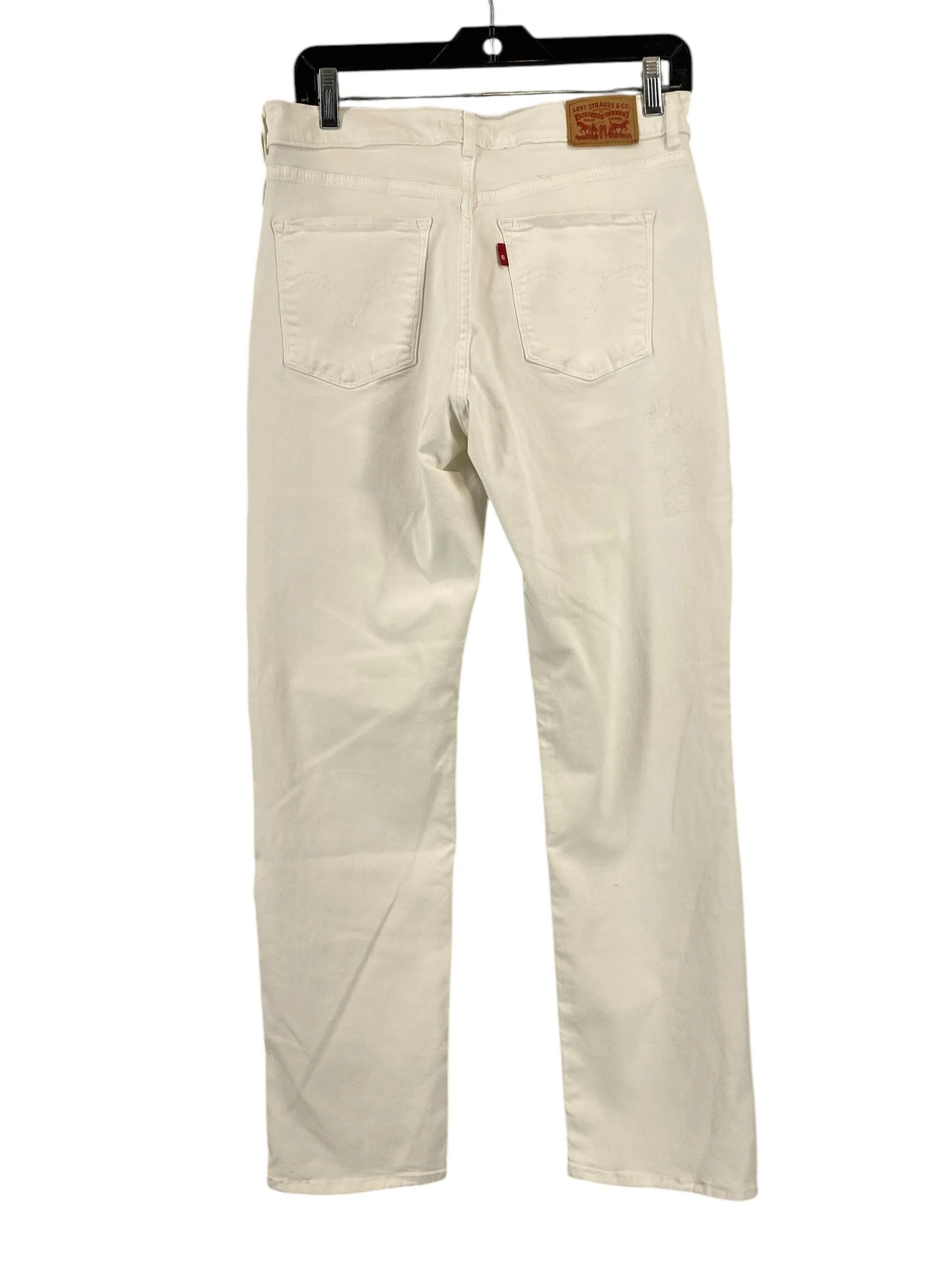 Jeans Straight By Levis In White, Size: 8