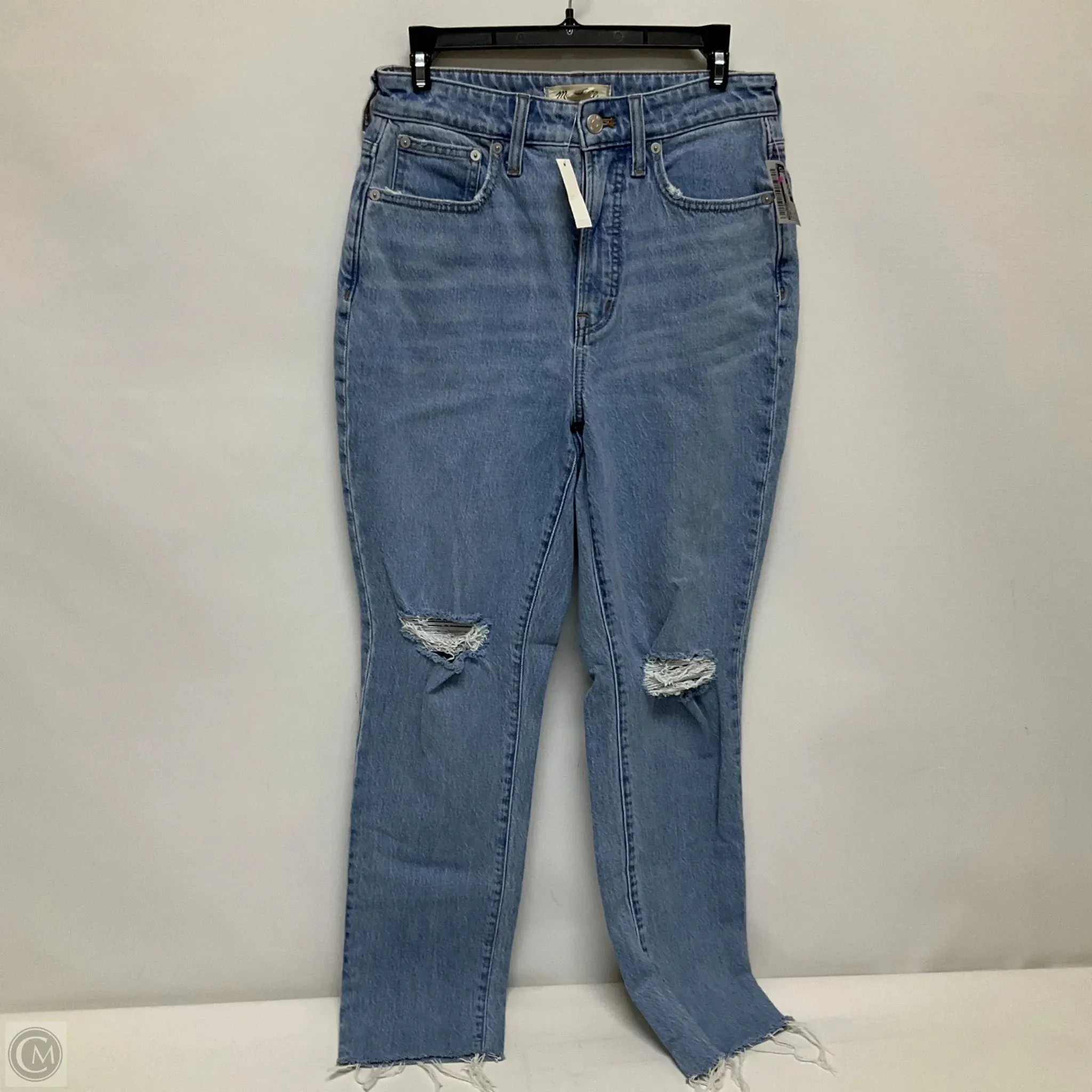 Jeans Straight By Madewell In Blue Denim, Size: 4