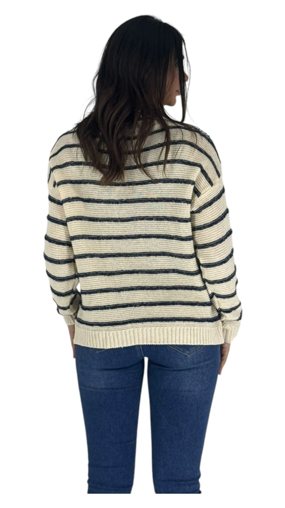 Jude navy stripped cardigan