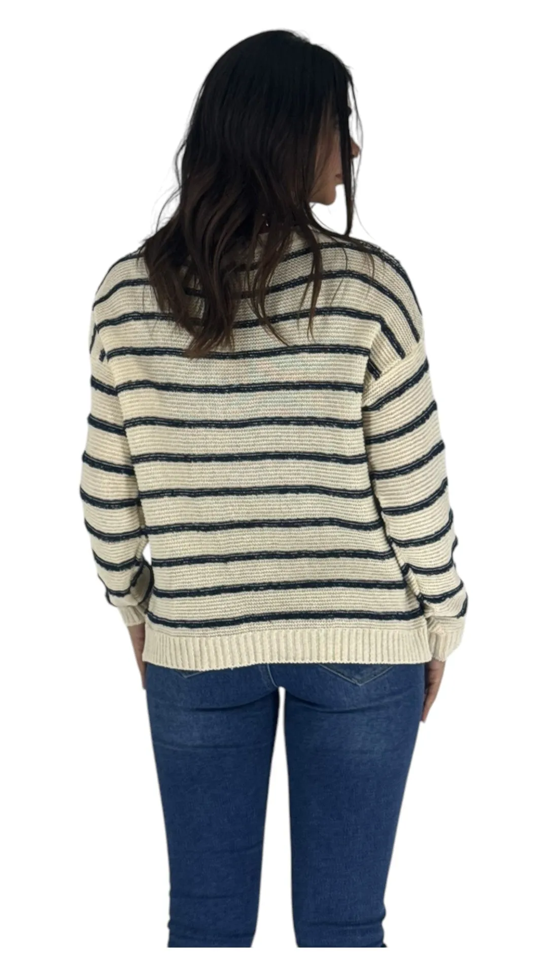 Jude navy stripped cardigan