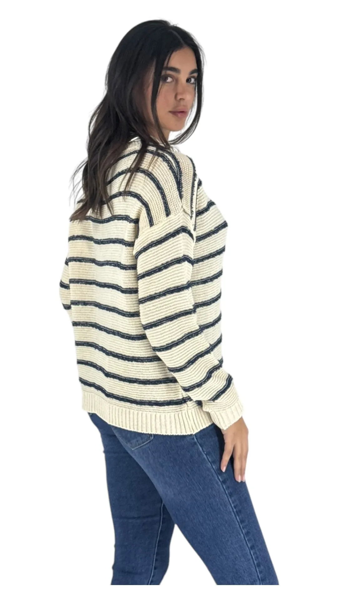 Jude navy stripped cardigan