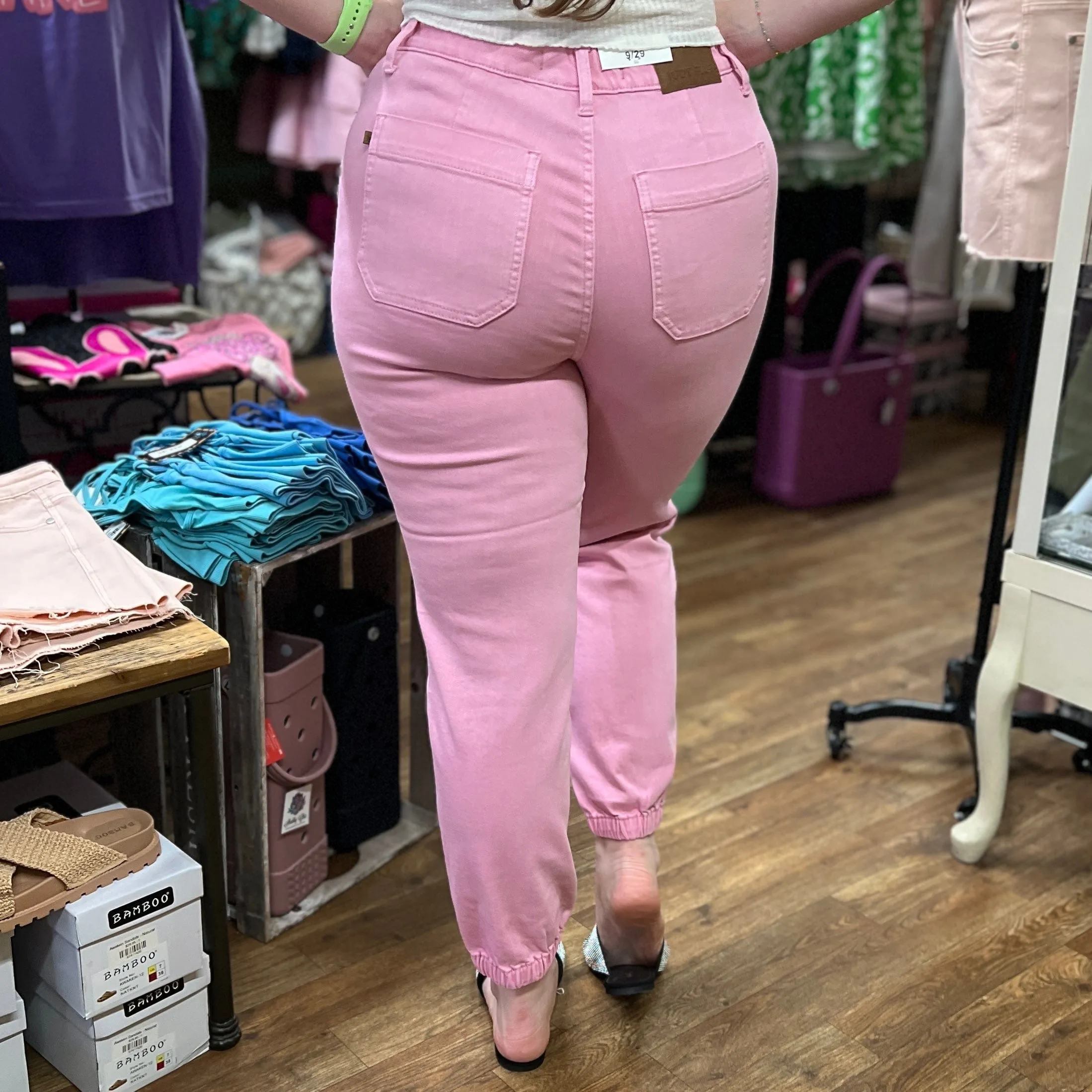 Judy Blue Pink Jogger Jeans
