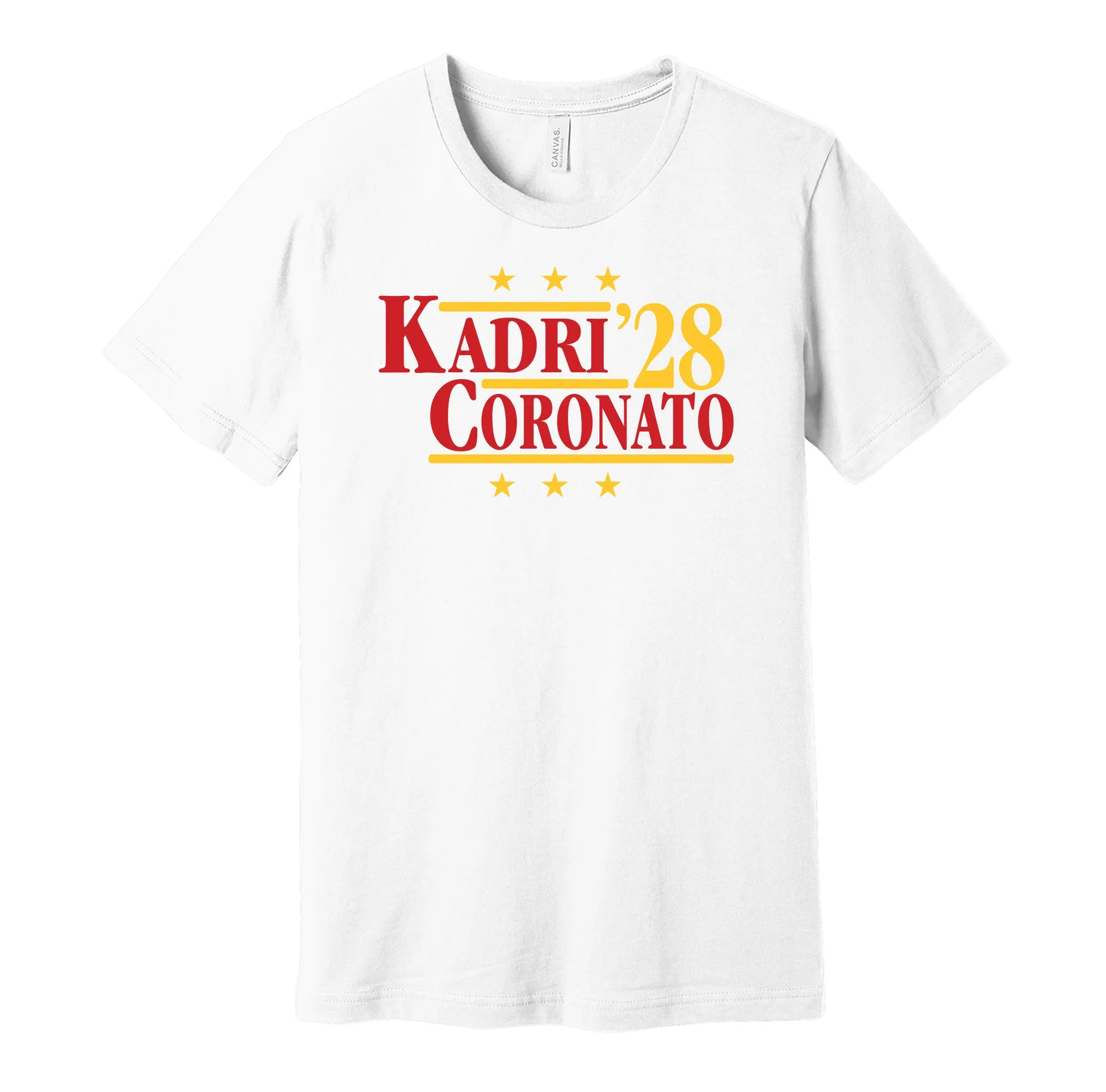Kadri & Coronato '28 - Calgary Hockey Political Campaign Parody T-Shirt - Hyper Than Hype Shirts