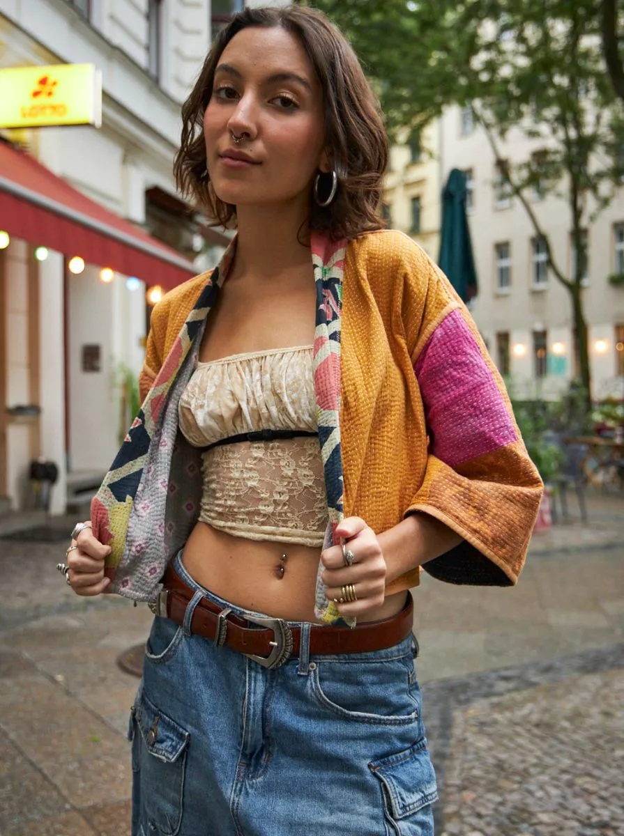 kantha vintage bolero komal (zari)