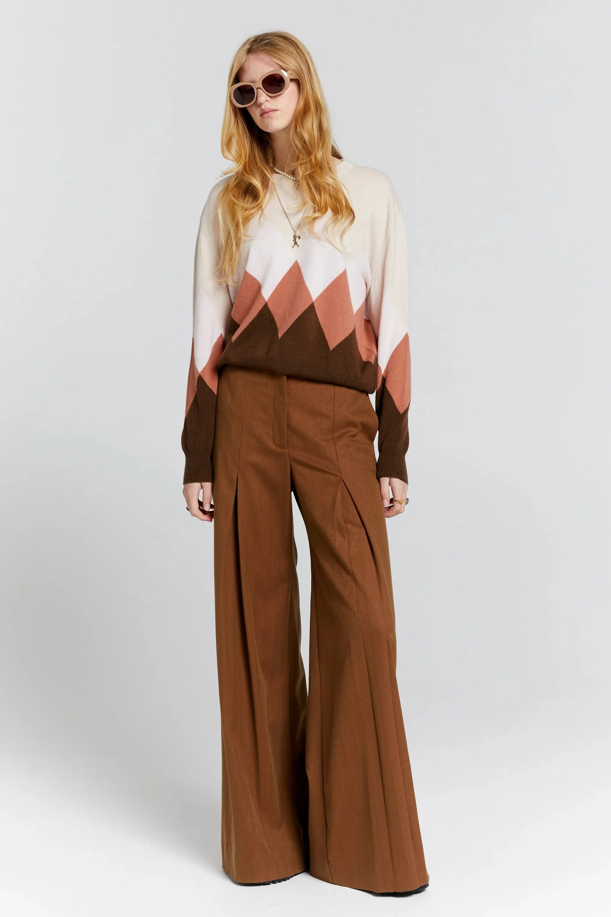 Karen Walker Classic Cashmere Sweater // Autumn Argyle