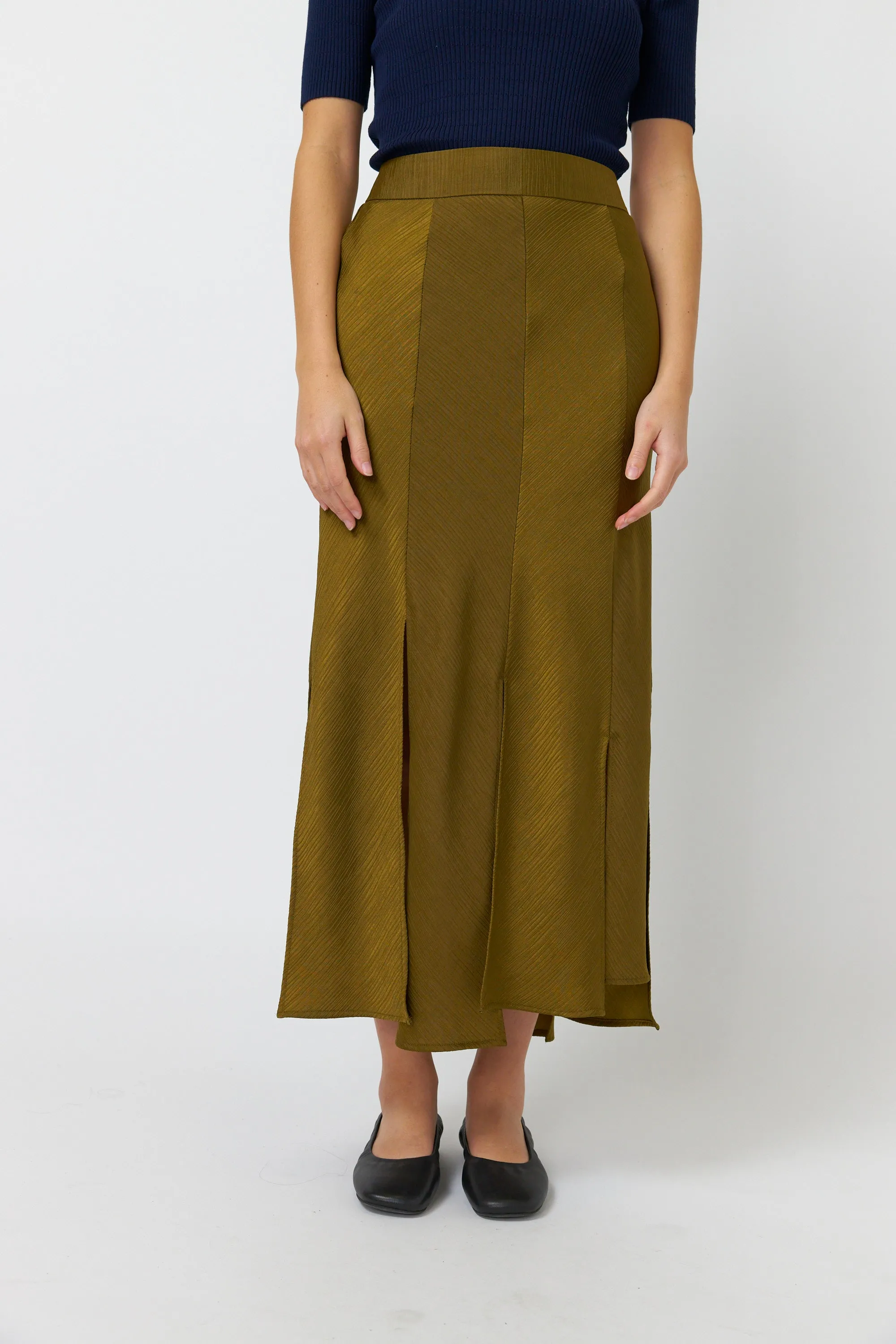 Kate Sylvester Sibylla Skirt - Old Gold