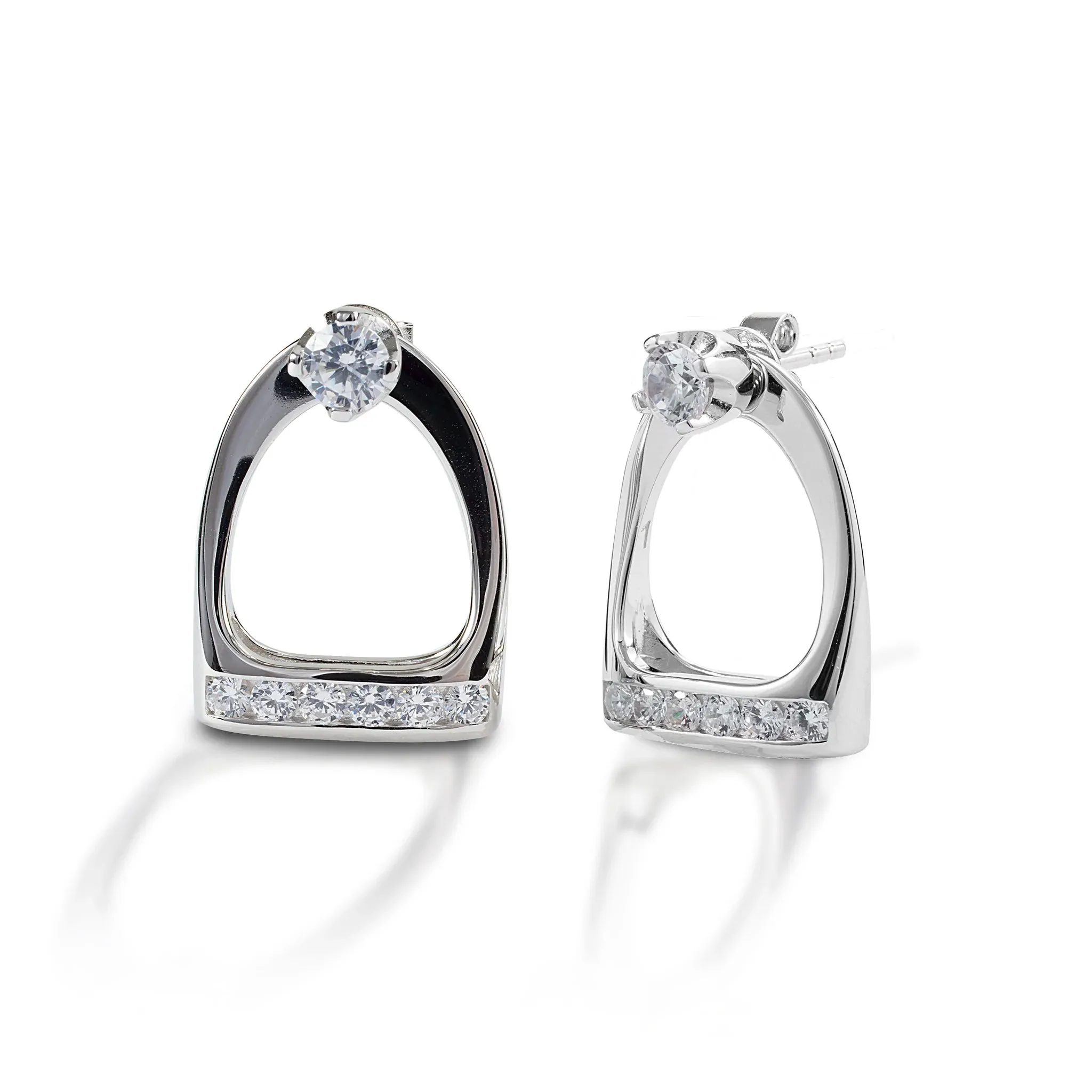 Kelly Herd English Stirrup Jackets Large Stud Earrings