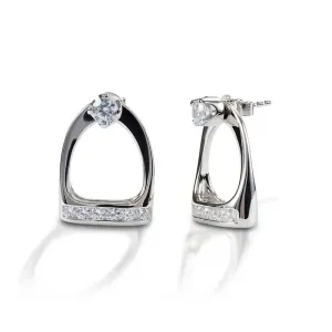 Kelly Herd Stud Earrings with Large English Stirrup Jackets