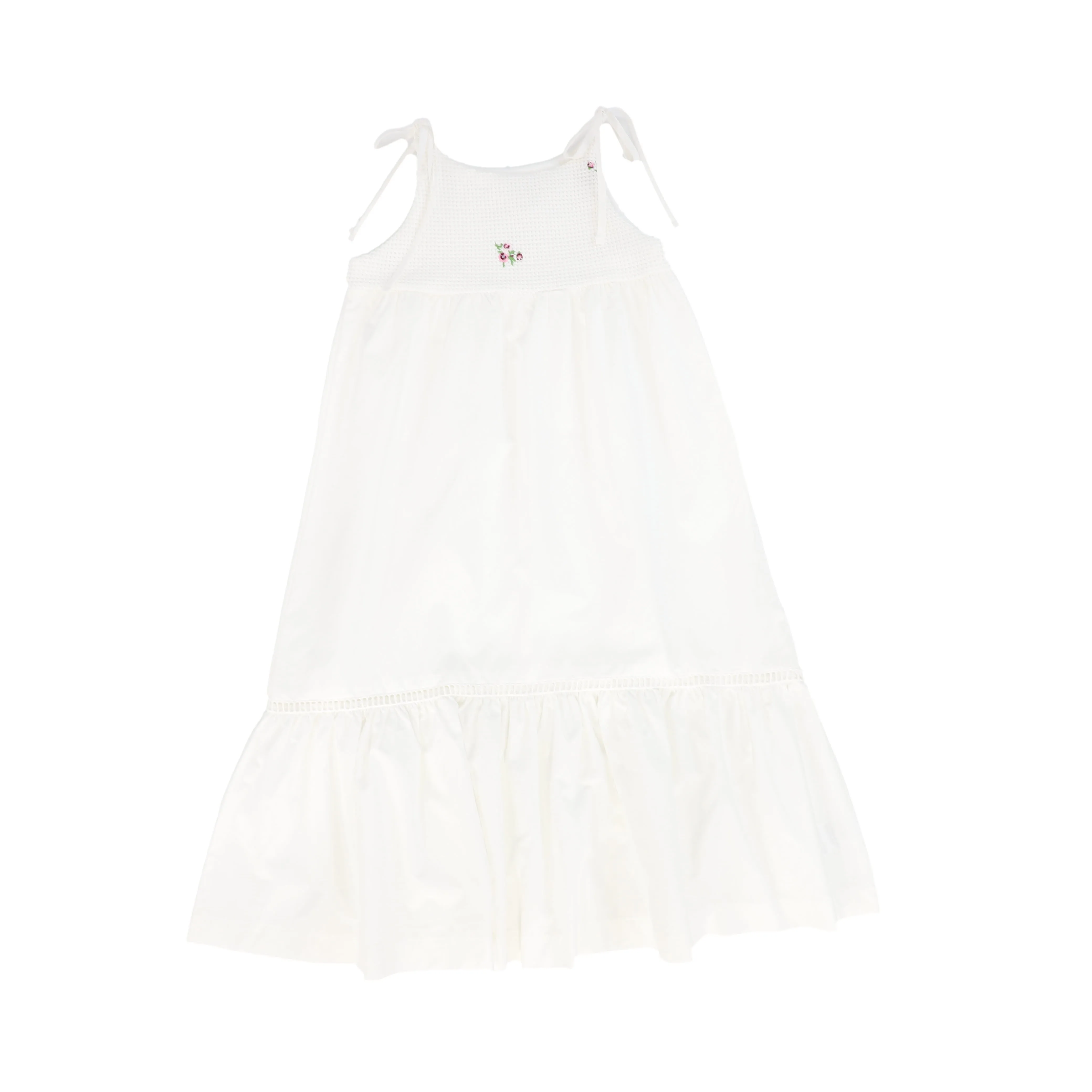 KIPP WHITE TEXTURED FLOWER EMBROIDERED JUMPER