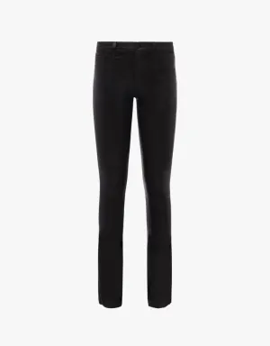 L'agence Sneeki Low-Rise Jeans in Noir Coated