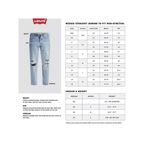 Levi's® Premium WEDGIE STRAIGHT FIT WOMEN'S JEANS Sz 32
